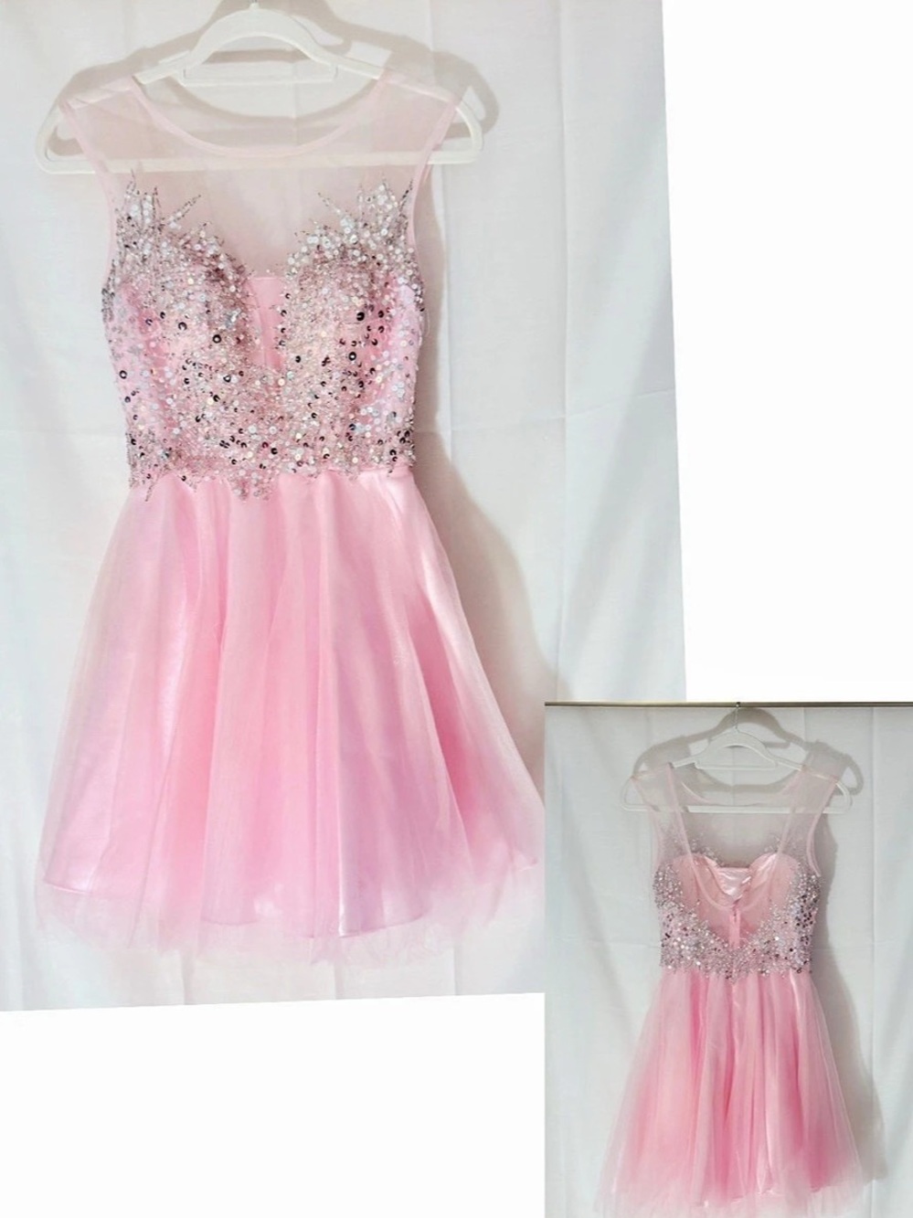 Pink Embellished Formal Dress Like New